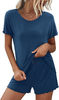 Ekouaer Womens Pajama Sets Short Sleeve Pajamas for Women Sets 2 Piece Lounge Sets Soft Sleepwear PJS