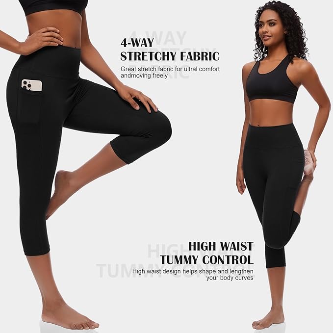 FULLSOFT Buttery Soft Leggings for Women - High Waisted Tummy Control No See Through Workout Yoga Cycling Tights Pants