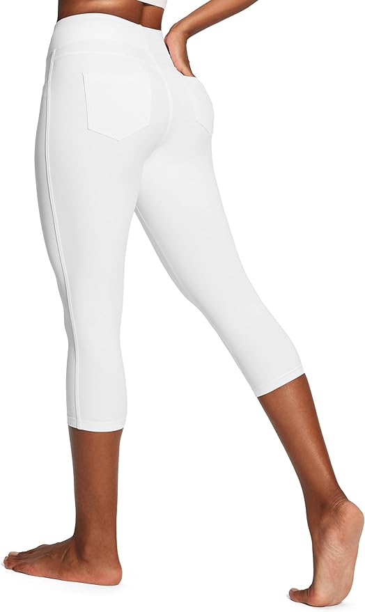 IUGA High Waisted Yoga Pants for Women with Pockets Capri Leggings for Women Workout Leggings for Women Yoga Capris