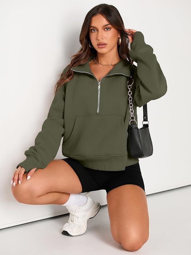 AUTOMET Womens Sweatshirts Half Zip Cropped Pullover Fleece Quarter Zipper Hoodies 2026 Fall Fashion Outfits Clothes