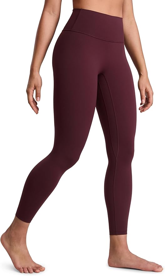 CRZ YOGA SculptAir No Front Seam Yoga Leggings 25" - High Waisted Womens Pants Workout Pilates Athletic V Back Buttery Soft