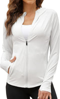 We1Fit Women's UPF 50+ Sun Protection Jacket Hoodie Sun Shirts Hiking Running Athletic Shirt