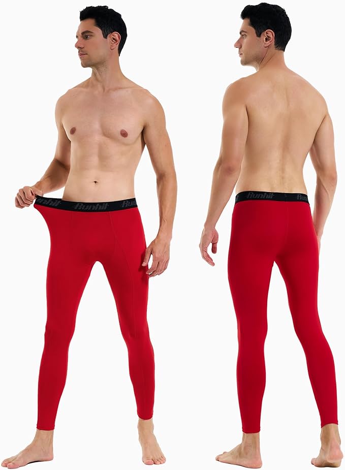 Runhit Men’s Compression Pants Running Tights Workout Leggings Athletic Base Layer Pants for Sports Yoga Basketball
