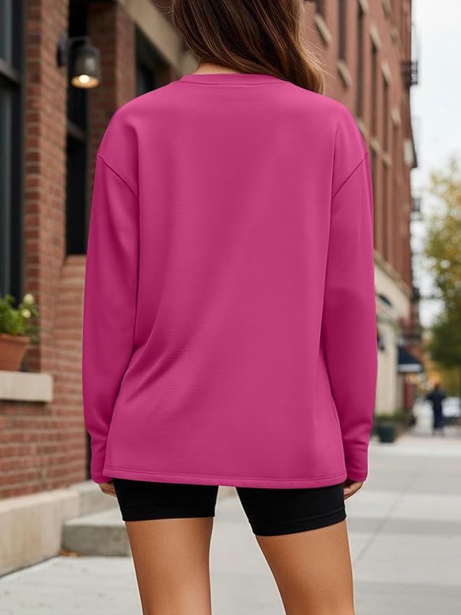 Trendy Queen Womens Spring Tops Oversized Long Sleeve T Shirts 2026 Basic Tee Fall Casual Workout Y2K Clothes