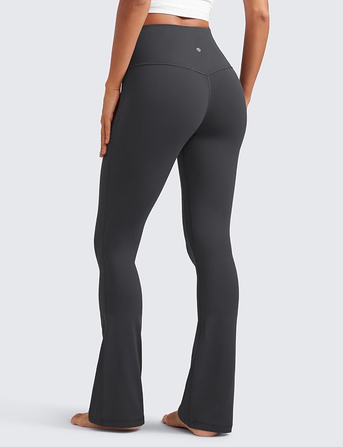 CRZ YOGA Butterluxe Mini Flared Leggings 30"/31.5"/33'' - High Waist Bootcut Casual Lounge Women Yoga Pants with Pocket