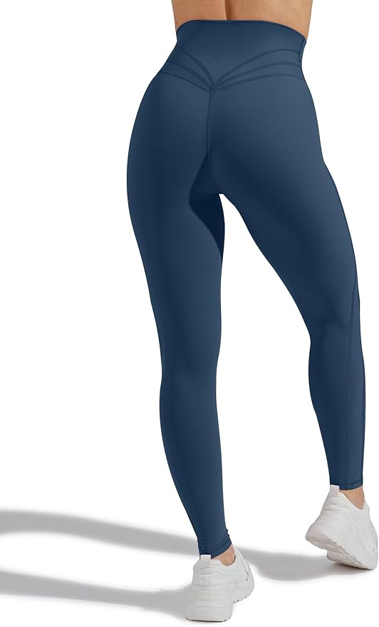Unthewe Naked-Feel No Front Seam Leggings for Women - High Waisted Buttery Soft Workout Yoga Pants 25"