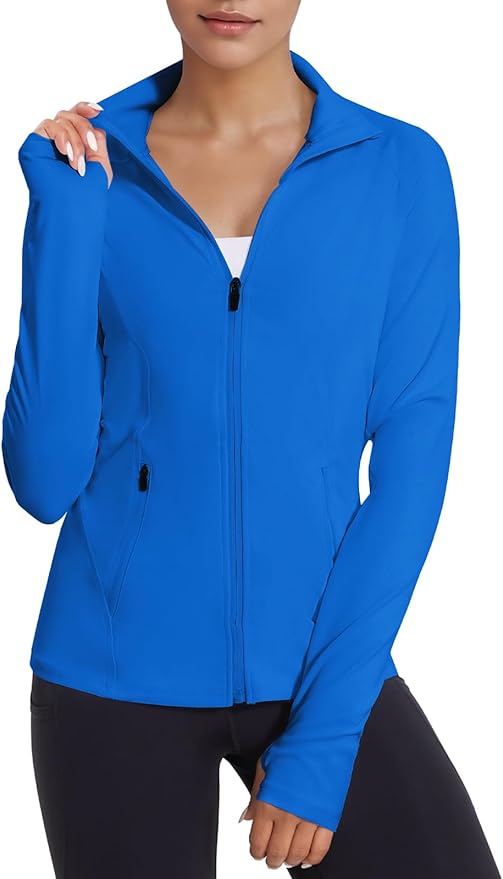 VUTRU Women's Workout Jackets Full Zip Athletic Tops Lightweight Gym Yoga Running Jacket with Pockets