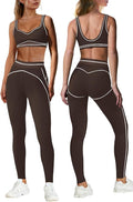 Nirovien Womens 2 Piece Workout Sets Athletic Yoga Sets Pilates Gym Outfits Butt Lifting Leggings and Sports Bra