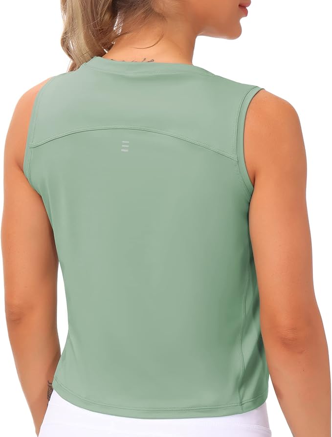 THE GYM PEOPLE Women's Workout Tops in Ice Silk Quick Dry Sleeveless