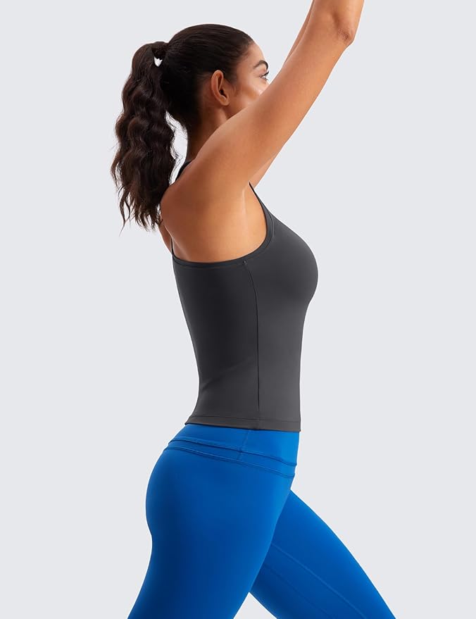 CRZ YOGA Butterluxe Racerback Tank Tops for Women - Yoga Workout Casual Gym Athletic Camisole Tight Sleeveless Shirts