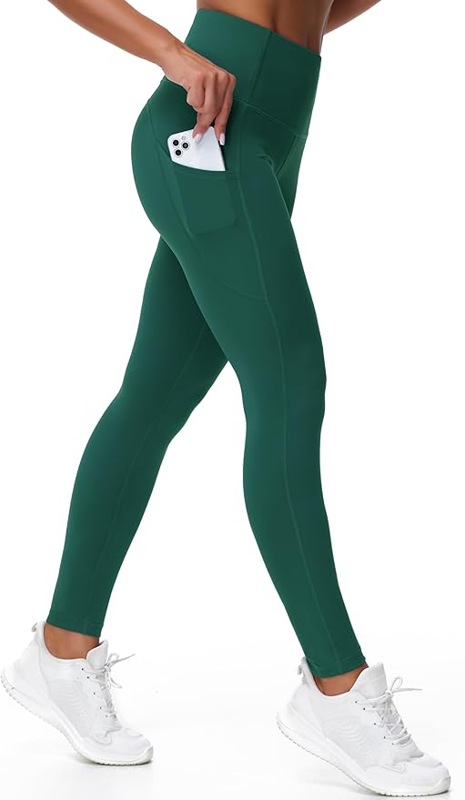 Dragon Fit High Waist Yoga Leggings with 3 Pockets,Tummy Control Workout Running 4 Way Stretch Yoga Pants