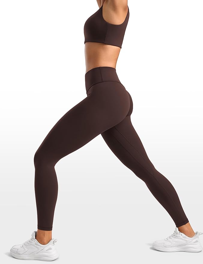 INGIA Womens High Waisted No Front Seam Lounge Yoga Legging 25" Workout Tummy Control Gym Yoga Pants