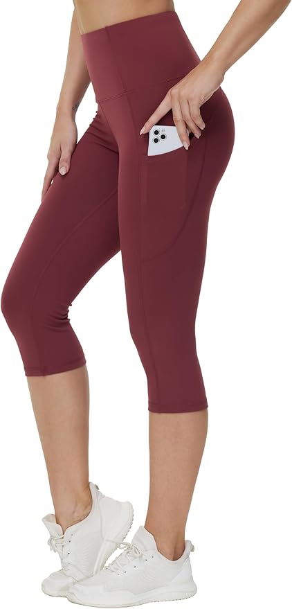 Dragon Fit High Waist Yoga Leggings with 3 Pockets,Tummy Control Workout Running 4 Way Stretch Yoga Pants