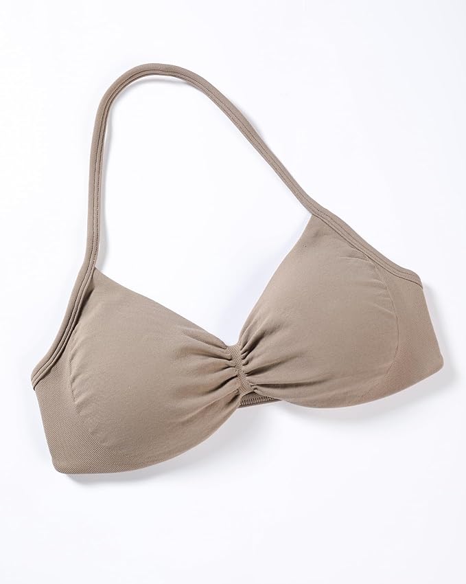 AUROLA Influence Strappy Bra Sports Bras for Women, Backless Padded Impact Strappy Bra Workout Gym Yoga with Removable Cups