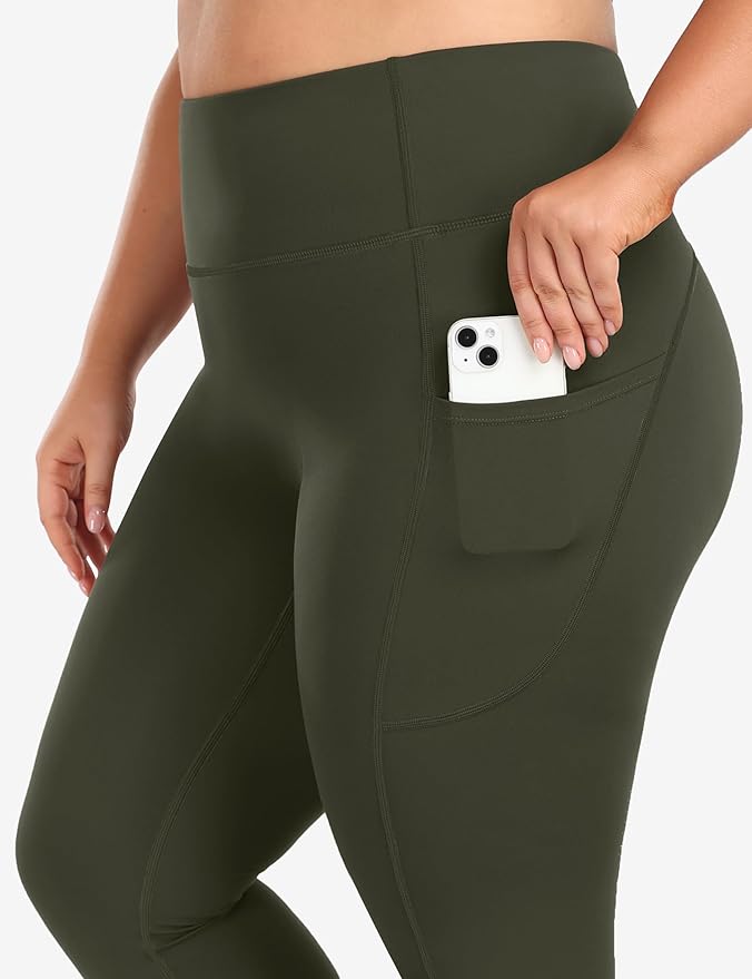 Heathyoga X-6XL Plus Size Leggings for Women with Pockets Tummy Control Plus Size Yoga Pants High Waist Workout Clothes