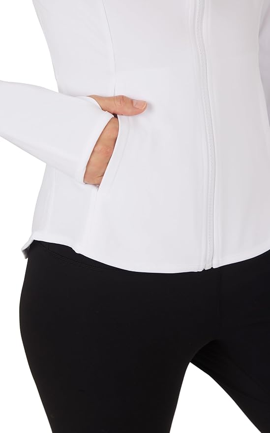 Yogalicious Womens Ultra Soft Lightweight Full Zip Yoga Jacket with Pockets