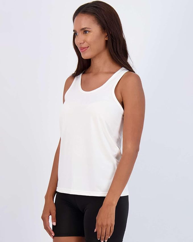 Real Essentials 5 Pack: Women's Racerback Tank Top Dry-Fit Athletic Performance Yoga Activewear (Available in Plus Size)