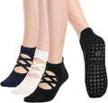 CoolMate Pilates Socks with Grips for Women, Yoga Socks, Crew Non Slip Women for Barre, Pilates Gifts for Women