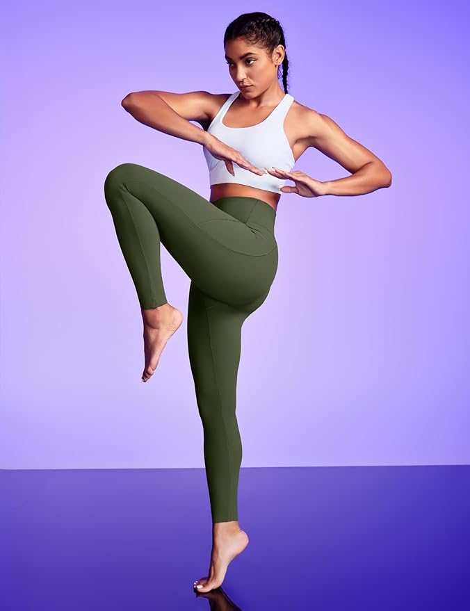 IUGA Invisible Scrunch Butt Lifting Leggings for Women No Front Seam Workout Leggings with Pockets Tummy Control Yoga Pants