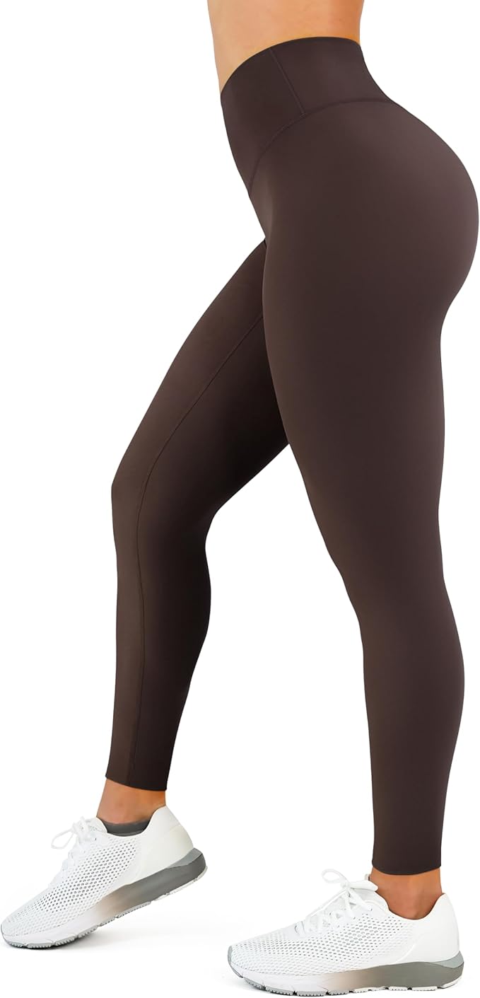 High Waisted Leggings for Women - No Front Seam Tummy Control Yoga Pants for Workout Running No See Through