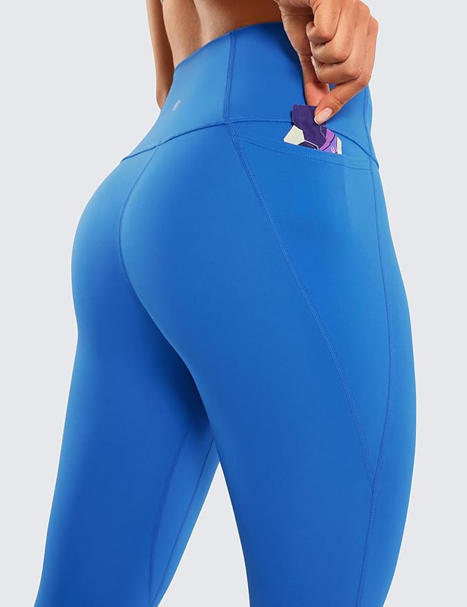 CRZ YOGA Butterluxe Workout Capri Leggings Pockets 21" - High Waisted Gym Athletic Womens Crop Yoga