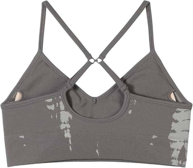 AUROLA Serpent Seamless Sports Bras for Women,Backless Padded Strappy Workout Gym Yoga Crop Tops