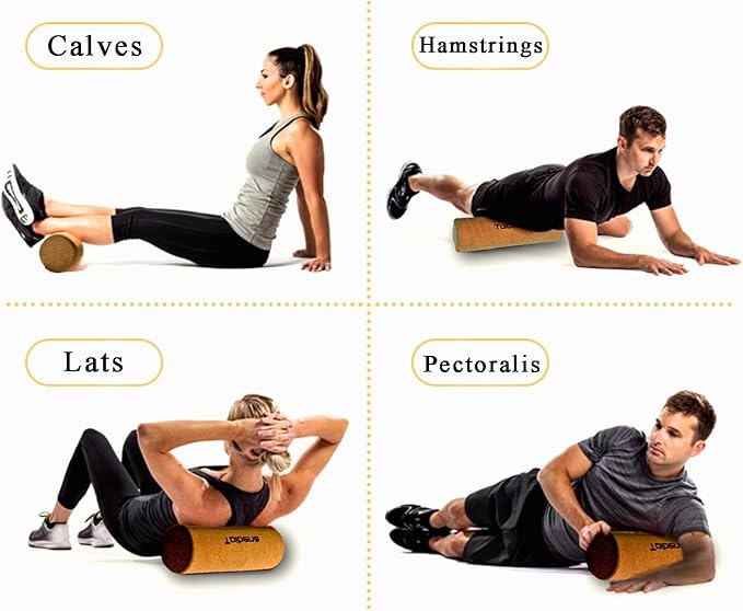 Cork Roller,Foam Rollers Substitute for Muscle Restoration, Massage Therapy, Sport Recovery and Physical Therapy -18in