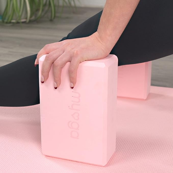 MYGA Yoga Block,Lightweight EVA Foam Yoga Brick,High Density Non-Slip Block for Yoga Poses, Pilates, Balance and Flexibility