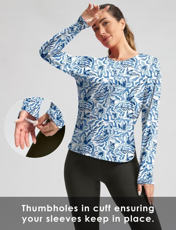Women's Sun Shirts UPF 50+ Long Sleeve UV Protection Shirt Lightweight Quick Dry Workout Hiking Tops for Women