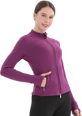 Women's Thermal Yoga Jacket - Thick Warm Full Zip Long Sleeve for Running Gym, Fleece Lined for Cold Weather Winter