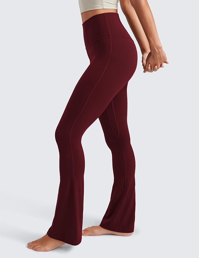 CRZ YOGA Butterluxe Mini Flared Leggings 30"/31.5"/33'' - High Waist Bootcut Casual Lounge Women Yoga Pants with Pocket