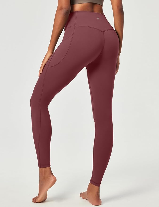 Heathyoga Compression Leggings for Women Tummy Control No Front Seam Leggings with Pockets for Women Workout Yoga Pants