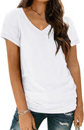 AUTOMET T-Shirts Short Sleeve V Neck Tees Tops for Women Fashion Trendy Lightweight Soft Casual Summer Outfits Clothes 2026