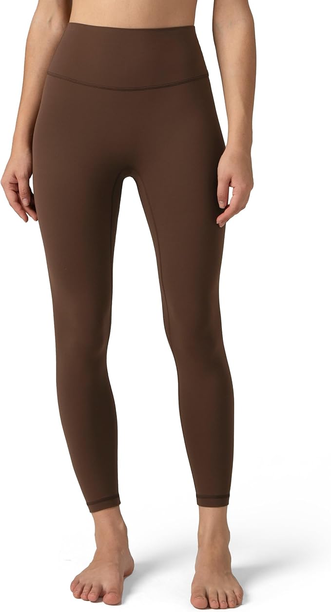 Colorfulkoala Dreamlux No Front Seam Leggings for Women 25"/28" Inseam, High Waisted Buttery Soft Yoga Pants