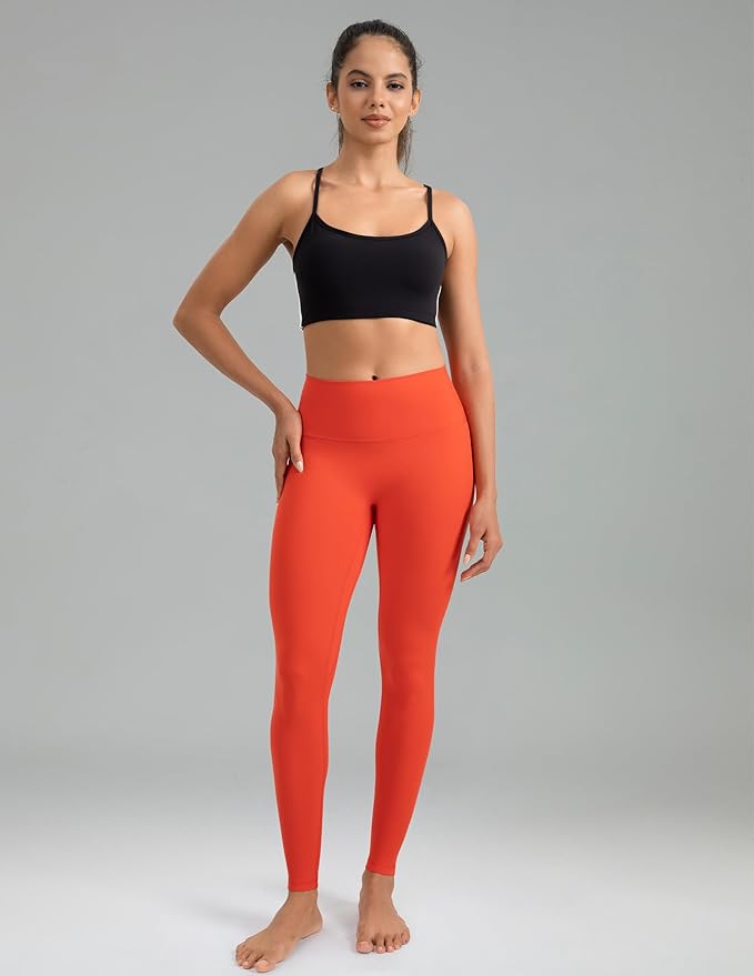 Colorfulkoala Dreamlux No Front Seam Leggings for Women 25"/28" Inseam, High Waisted Buttery Soft Yoga Pants