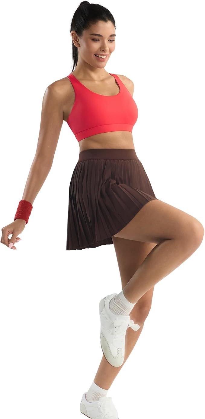 RUNNING GIRL Sports Bras for Women,Padded Strappy Sports Bras Criss-Cross Back Medium Support Sports Bras with Removable Cups