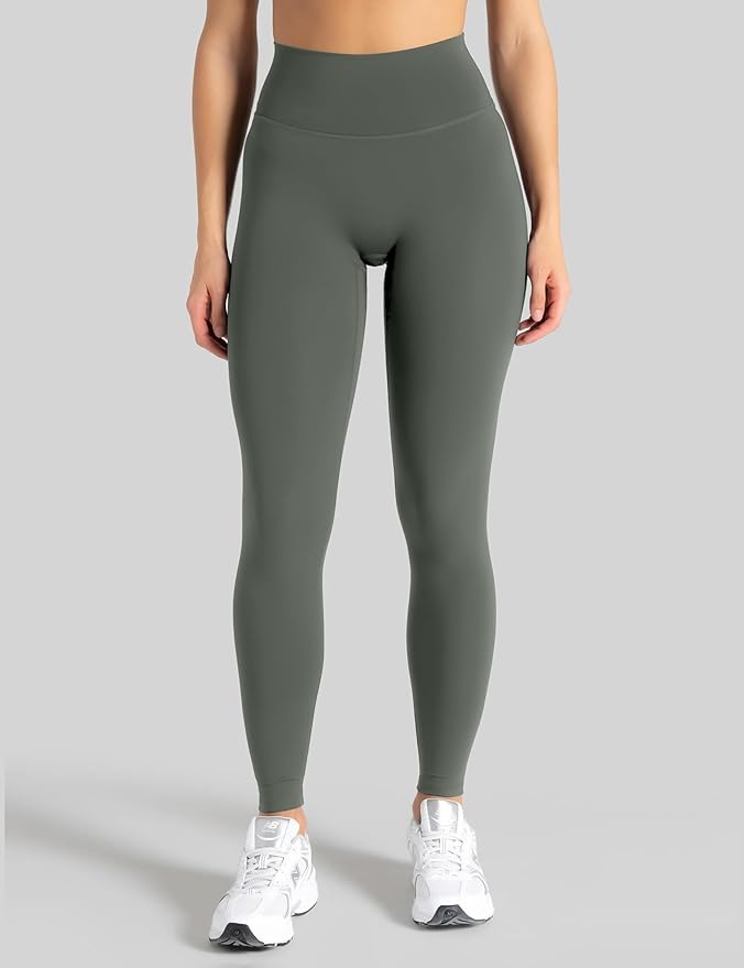 Unthewe Naked-Feel No Front Seam Leggings for Women - High Waisted Buttery Soft Workout Yoga Pants 25"