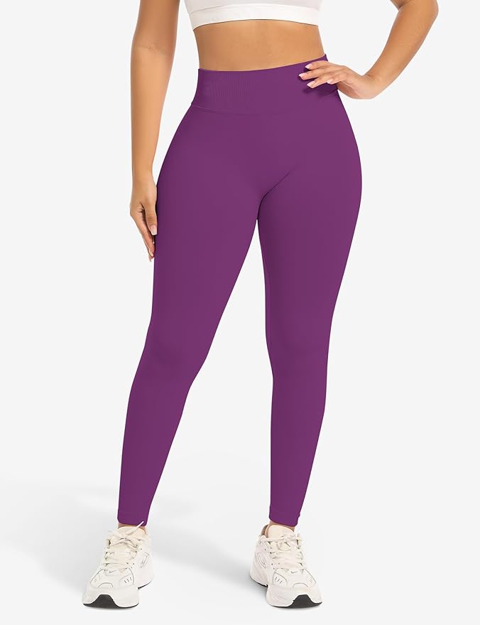 Ieumaz Scrunch Butt Lifting Leggings for Women Gym Seamless Workout Leggings Mid Low Waist Tummy Control Yoga Pants