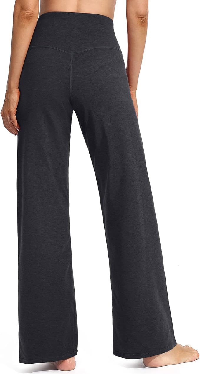Promover Wide Leg Pants Woman Yoga Pants with Pockets Stretch Loose Casual Lounge Sweatpants Petite/Regular/Tall