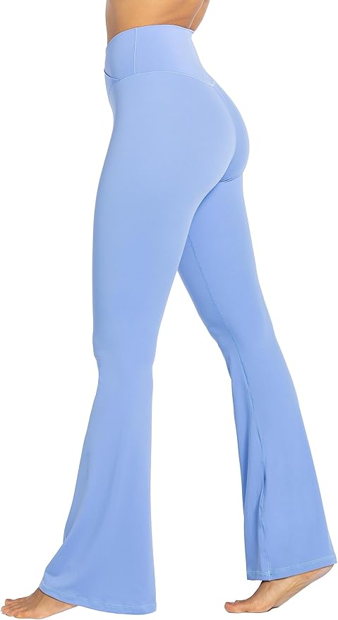 Sunzel Flare Leggings, Crossover Yoga Pants with Tummy Control, High-Waisted and Wide Leg
