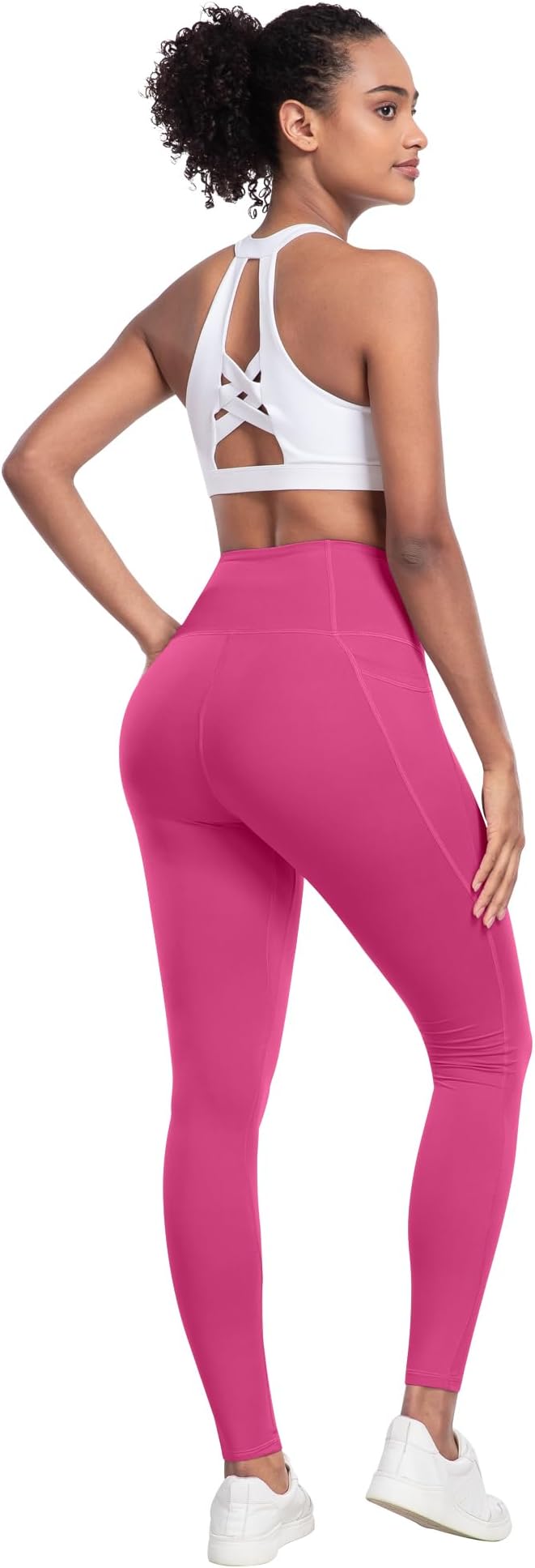 LZYVOO Leggings with Pockets for Women, 6 Packs Soft High Waisted Tummy Control Workout Yoga Pants