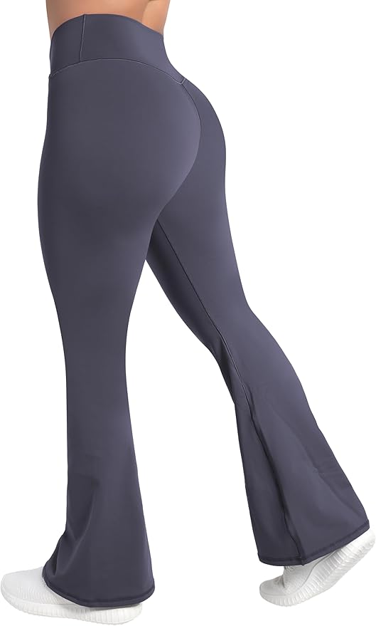 Sunzel Flare Leggings, Crossover Yoga Pants with Tummy Control, High-Waisted and Wide Leg