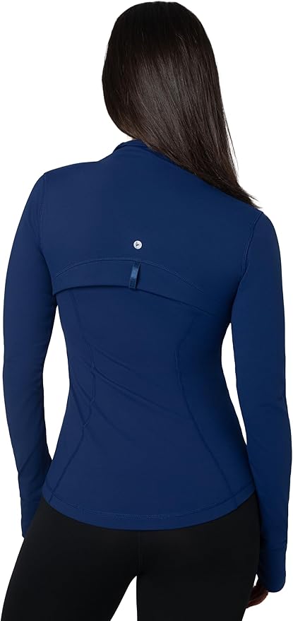 90 Degree By Reflex Full Zip Running Track Jacket Lightweight Athletic Slim Fit Jacket with Thumbholes