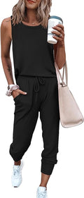 PRETTYGARDEN Women's Two Piece Outfit Sets Casual Summer Sleeveless Matching Lounge Wear Spring Travel Clothes Tracksuit