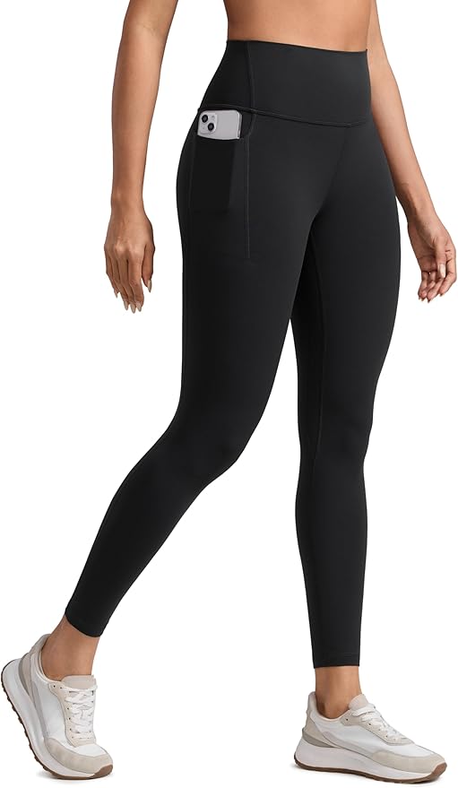CRZ YOGA Butterlift Workout Leggings Pockets 25" - High Waist Pilates Athletic Gym Womens Yoga Pants Buttery Soft