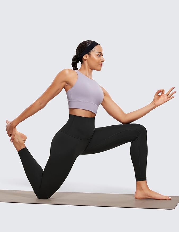 CRZ YOGA Butterluxe Super High Waist Leggings 25"- Buttery Soft Womens Yoga Pants Workout Over Belly