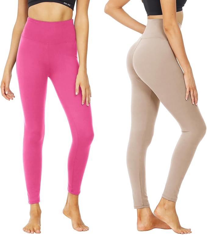 High Waisted Leggings for Women - Soft Athletic Tummy Control Yoga Pants for Cycling Dance Tights