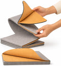 Roam & Wrap TRUE FOLDING Cork Yoga Mat 5mm Thick - Not Rolled, Fits in Backpack & Carry-On - Non-Slip Portable Mat for Travel, Pilates & Gym