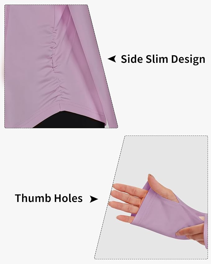 Vldnery Women's UPF 50+ Sun Protection Lightweight Jacket Zip Up Long Sleeve Sun Shirt for Women with Thumb Hole Hiking