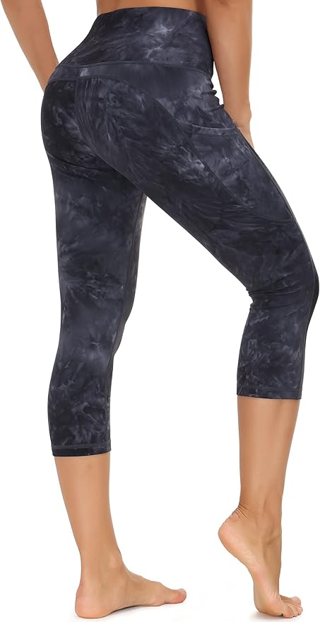 Dragon Fit High Waist Yoga Leggings with 3 Pockets,Tummy Control Workout Running 4 Way Stretch Yoga Pants